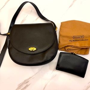 Coach Vintage Madison Carlyle Bag 4401 Made In Italy Black